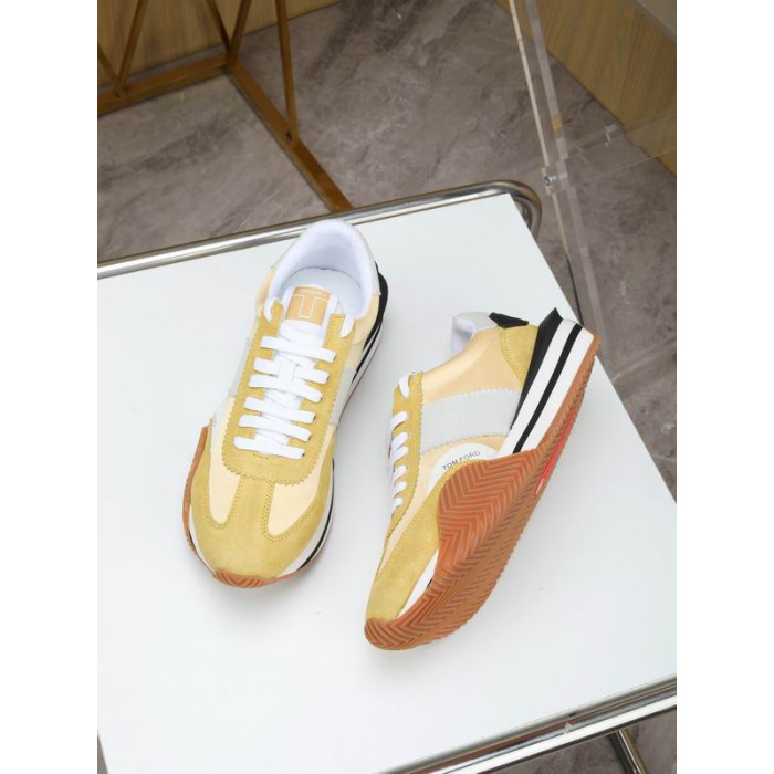 Tom Ford Camoscio Tessuto Tecnico James Sneaker In Giallo 020
