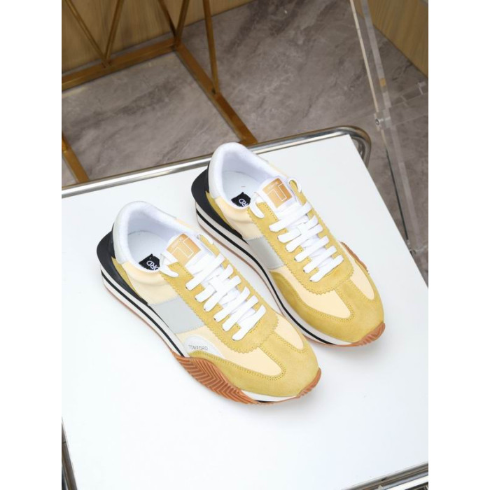 Tom Ford Camoscio Tessuto Tecnico James Sneaker In Giallo 020