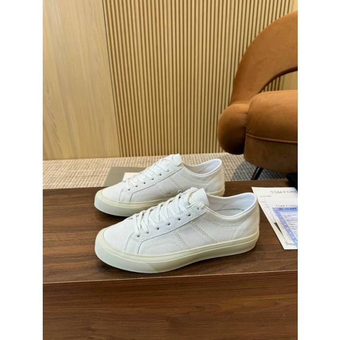 Tom Ford Camoscio Cambridge Sneakers In Bianco 009