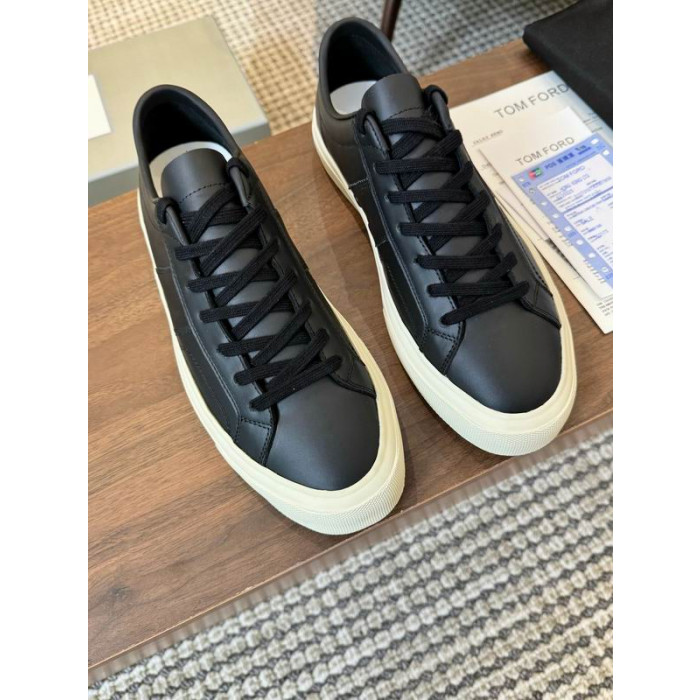 Tom Ford Pelle Cambridge Sneakers In Nero 015