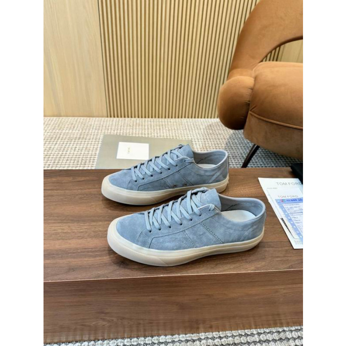 Tom Ford Camoscio Cambridge scarpe da ginnastica blu 022