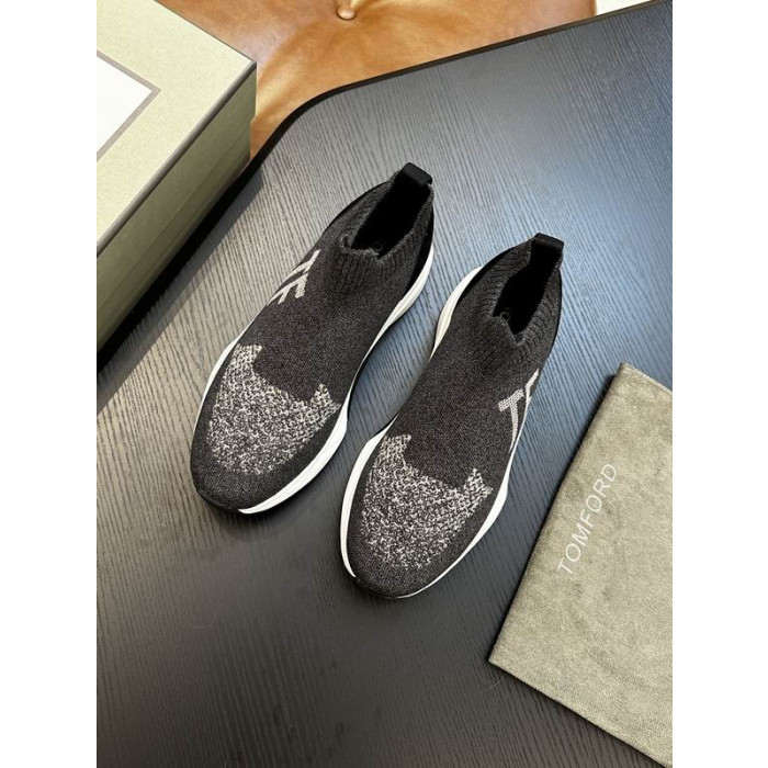Tom Ford Mesh Sneakers Basse Grigio