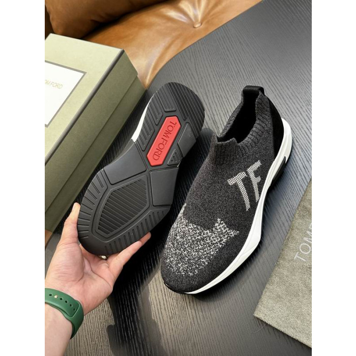 Tom Ford Mesh Sneakers Basse Grigio