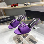 Tom Ford 4.5 cm in Seta TF Logo Diapositiva In Viola