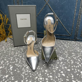 Tom Ford 10.5 cm in Pelle Pompe In Argento