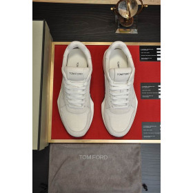 Tom Ford Sneakers Uomo Suede Sneakers In Bianco