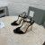 Tom Ford 10.5 cm in Pelle Lucida in Argento a Catena in Metallo Angelina Sandalo In Nero
