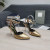 Tom Ford Snake Pattern Lucchetto Punta A Punta Pompe In Oro