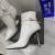 Tom Ford 10.5 cm in Pelle Lucchetto Ankle Boot In Bianco