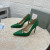 Tom Ford 10.5 cm, in Pelle, a Punta Toe Tacchi Verde