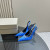 Tom Ford 10cm in Pelle Angelina Slingback In Blu Brillante