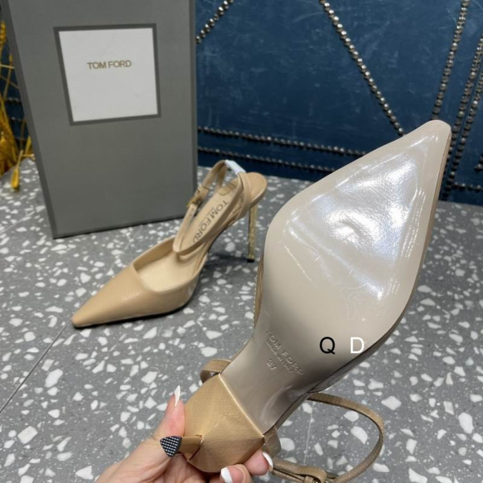 Tom Ford(トム-フォード10.5cm革のポンプヌード