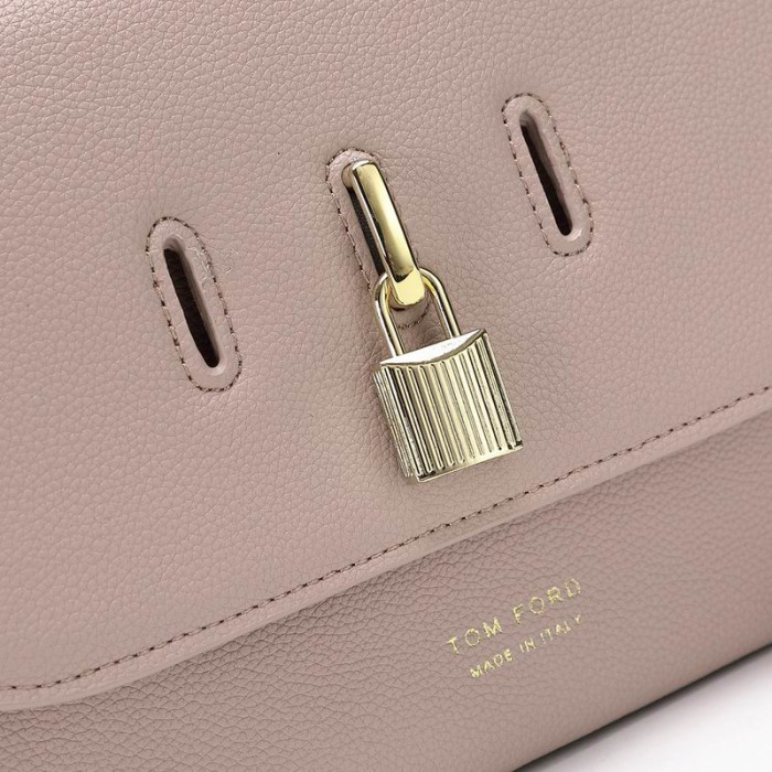 Tom Ford(トム-フォード女子繊維-皮革ミニショルダーバッグピンク