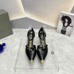 Tom Ford(トム-フォード7.5cm二ストラップ金属-トキャップ革のポンプ黒