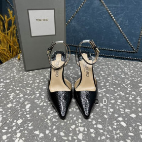 Tom Ford(トム-フォード10.5cm蛇皮ポンプ黒