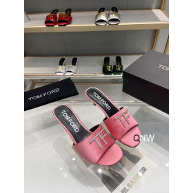 Tom Ford(トム-フォード4.5cm絹TFロゴのスライドピンク