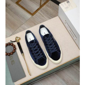 Tom Ford(トム-フォードクロコダイルケンブリッジレースアップの低濃い青色のスニーカー、スニーカーのブラ