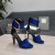Tom Ford(トム-フォード10.5cm Buckled金属-ヒールサンダル濃い青色