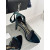 Tom Ford(トム-フォード10cmシルクサテン中空ストラップサンダルグリーン
