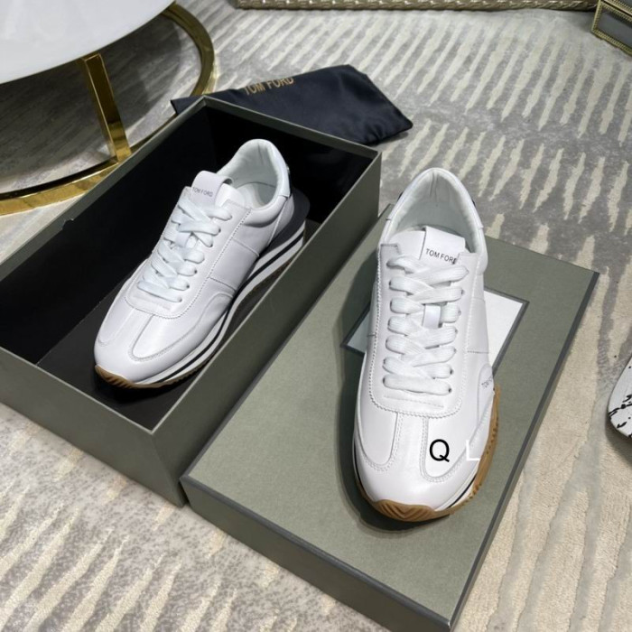 Tom Ford Semsket Øko-Vennlig Materiale James Sneaker I Hvit