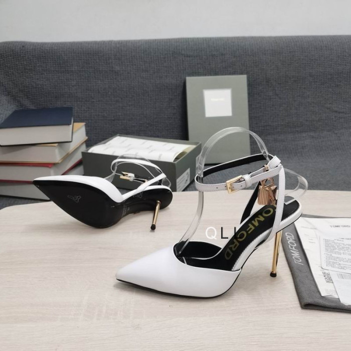 Tom Ford Skinn Hengelås Pekte Toe Pumps I Hvit