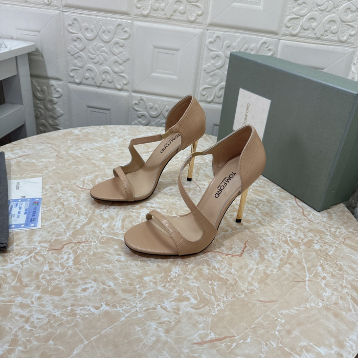 Tom Ford 10,5 cm Krokodille Høy Hæl Sandal I Naken
