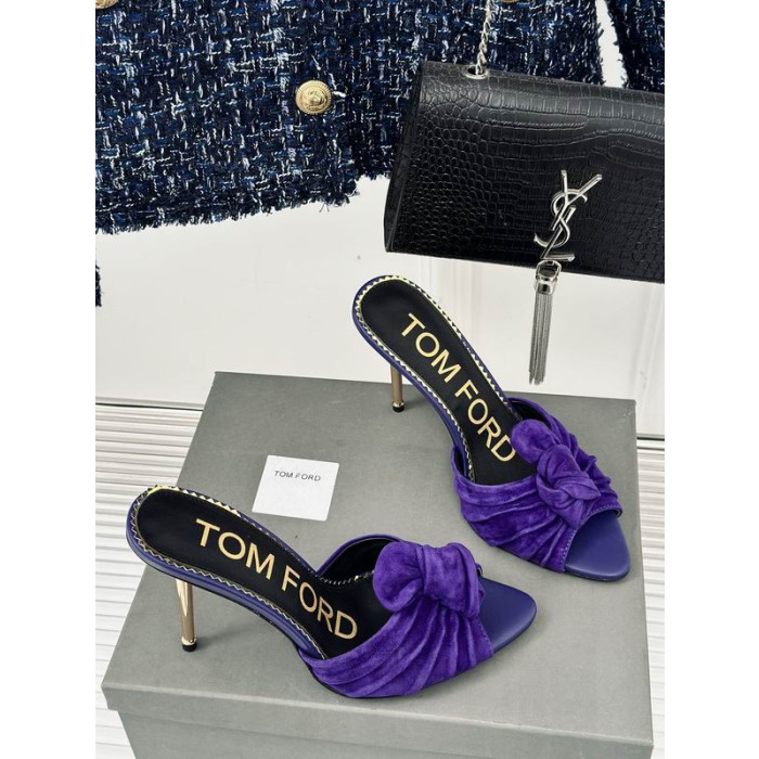 Tom Ford 10cm Metall Hæl Skyv I Lilla