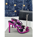 Tom Ford 10cm Sølv Kjede Sandal I Lilla
