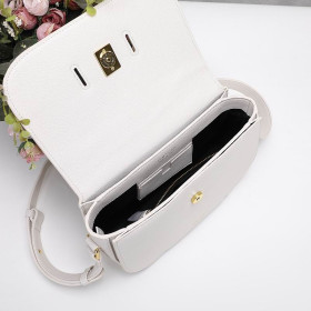 Tom Ford-Womens Strukturert-Mini Skinn Skulderveske I Hvit