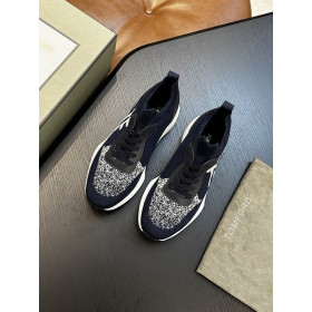 Tom Ford Mesh Blonder-Up Lave Joggesko I Mørk Blå