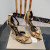 Tom Ford Metall Stiletto Sandaler I Champagne