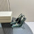 Tom Ford 10cm Krokodille Skinn Angelina Slingback I Grønt