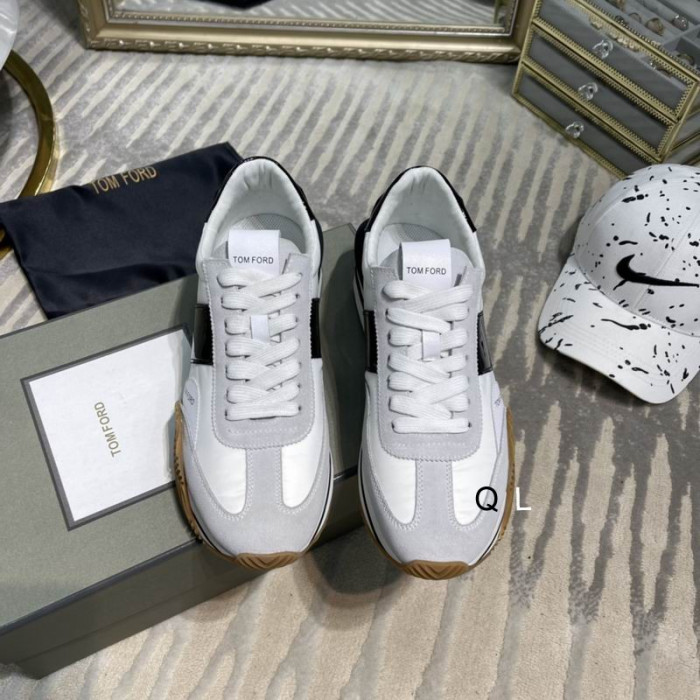 Buty do biegania James z przyjaznego dla środowiska замшевого materiału Tom Ford Szary/Biały/ Czarny