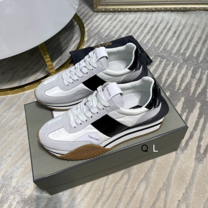 Buty do biegania James z przyjaznego dla środowiska замшевого materiału Tom Ford Szary/Biały/ Czarny