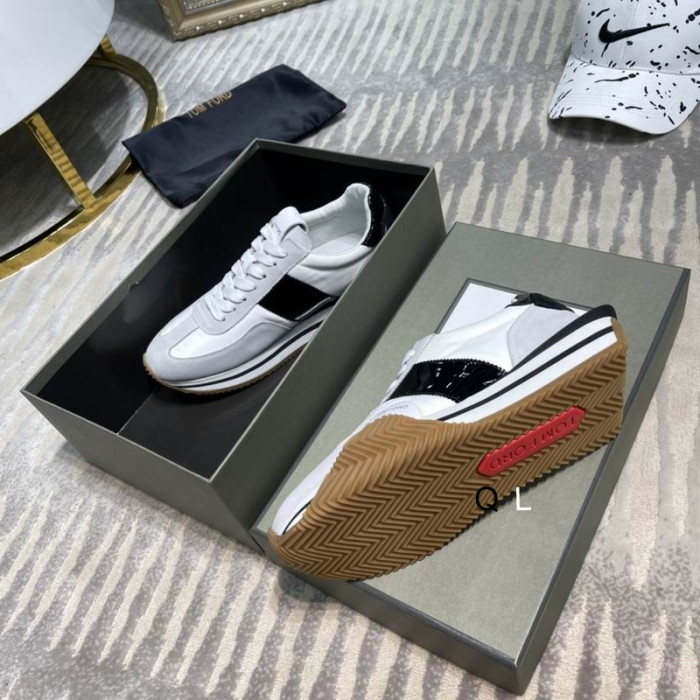 Buty do biegania James z przyjaznego dla środowiska замшевого materiału Tom Ford Szary/Biały/ Czarny