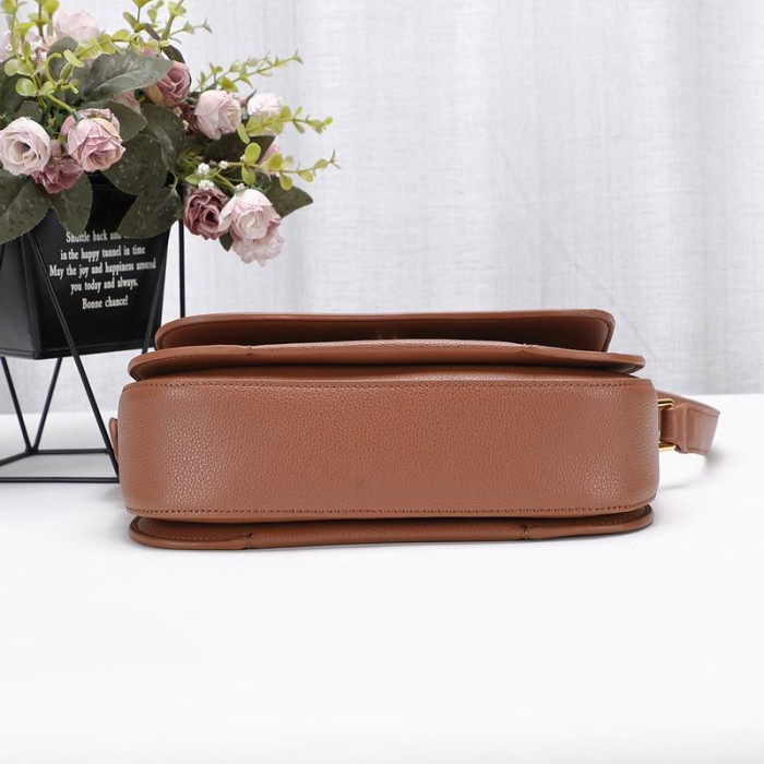 Damska Mini torba na ramię z Teksturowanej skóry Tom Ford Brązowy