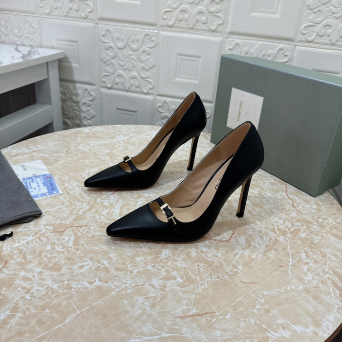 Tom Ford Na Wysokim Obcasie Ze Skóry Ze Spiczastym Czubkiem o Długości 10,5 cm Kolor Czarny