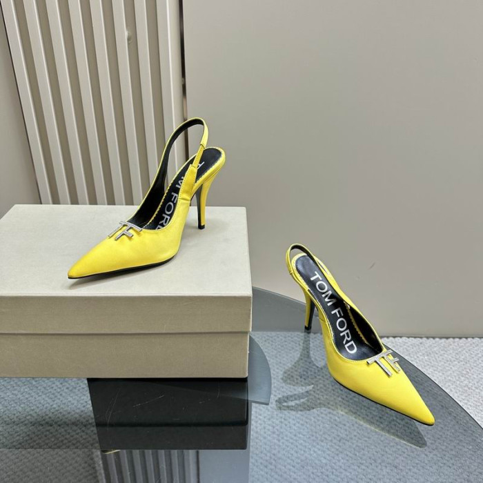 Tom Ford 10 autofaucet Skórzana Босоножка Angelina Jasno-żółty Kolor