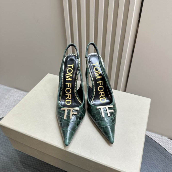 Босоножка Angelina z Krokodylej Skóry Tom Ford 10 cm Zielony