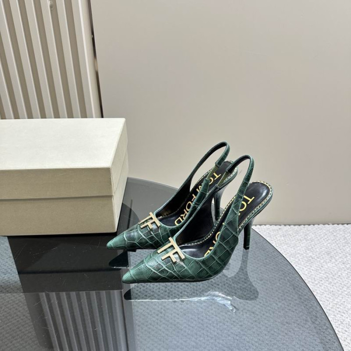 Босоножка Angelina z Krokodylej Skóry Tom Ford 10 cm Zielony