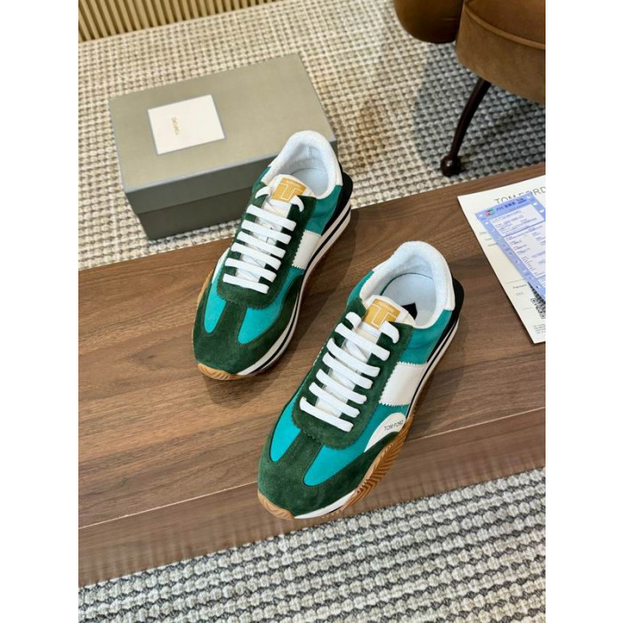 Buty do biegania James z zamszu Tom Ford Technical Fabric Niebieski/Zielony 032