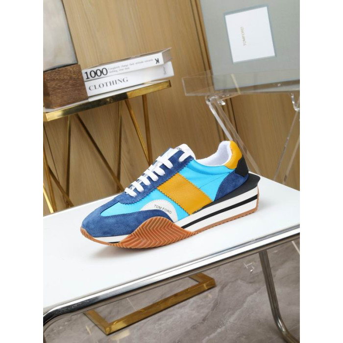 Buty do biegania James z zamszu Tom Ford Technical Fabric Niebieski/brązowy kolor 018