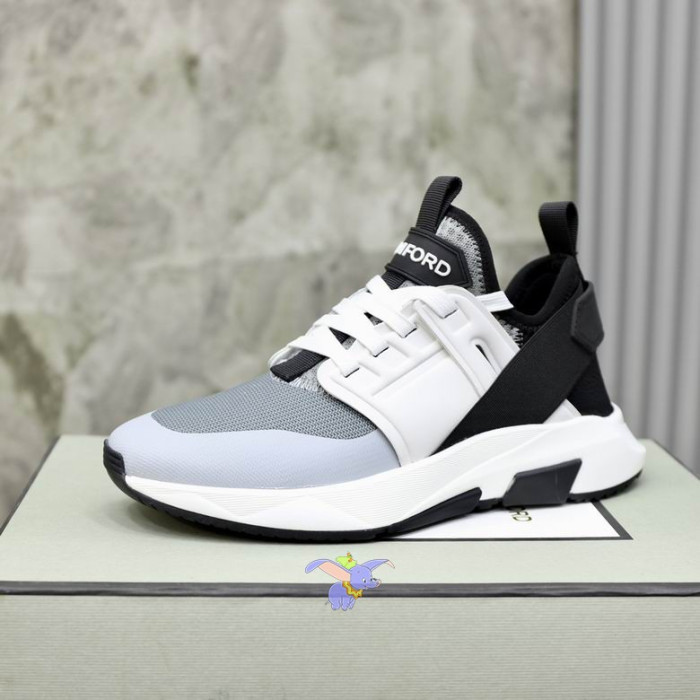 Trampki Tom Ford z nylonowej siatki Jago z niskim dachem w kolorze Szarym 13