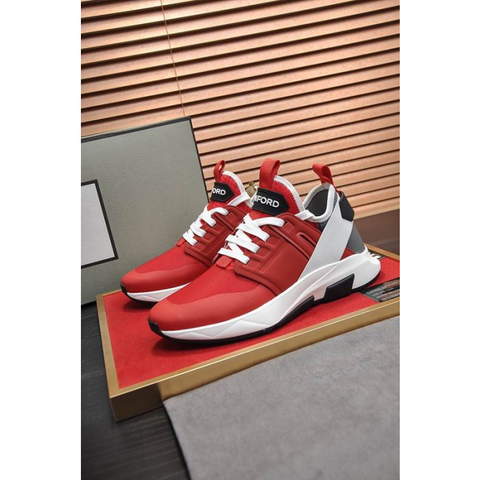 Trampki Tom Ford Jago Z nylonowej siatki Koloru Czerwonego