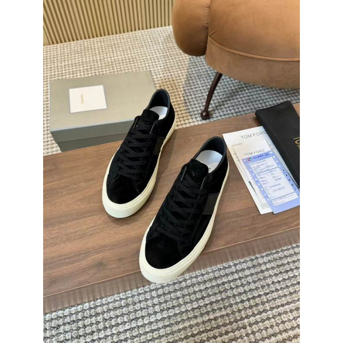 Zamszowe Trampki Tom Ford Cambridge w kolorze Czarnym 011