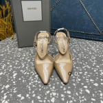 Skórzane czółenka Tom Ford długości 10,5 cm Cielisty