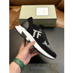 Niskie trampki Tom Ford z tuleji sznurowanie Czarny/ Biały