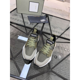 Trampki Tom Ford Jago z niskim dachem z Nylonowej siatki w Wojskowym kolorze Zielonym 08