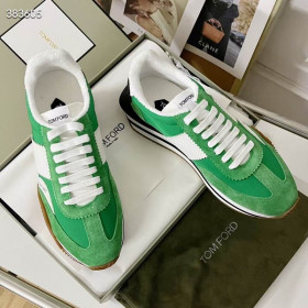 Buty do biegania James z zamszu Tom Ford Technical Fabric Zielony/Biały 005