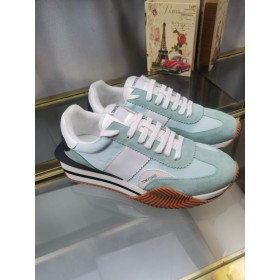 Trampki Tom Ford z zamszu i tkaniny technicznej James W kolorze Lake blue 014